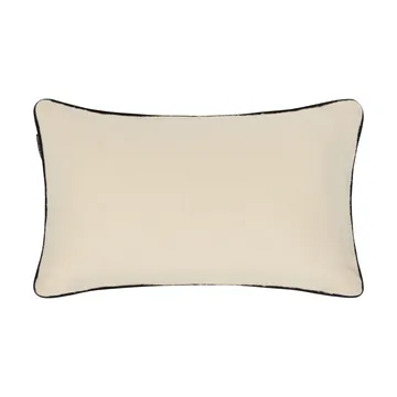 Mountains Logo -kuvioinen villasekoitekoristetyyny - White-navy, 50x30 cm - Lexington