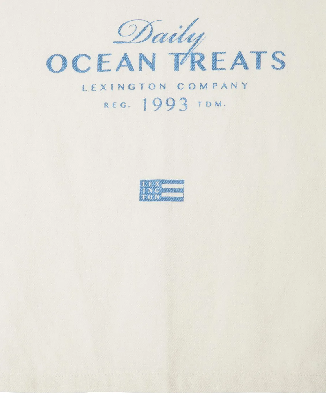 Ocean treats printed Cotton -keittiöpyyhe 50x70 cm, White Lexington