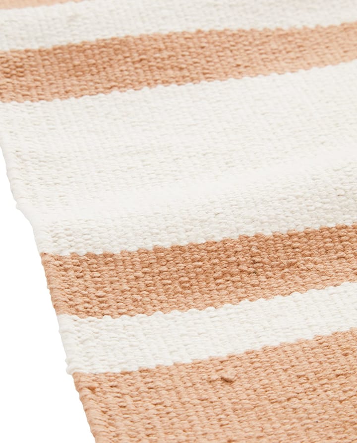 Organic Striped Cotton käytävämatto 70x130 cm, Beige-white Lexington