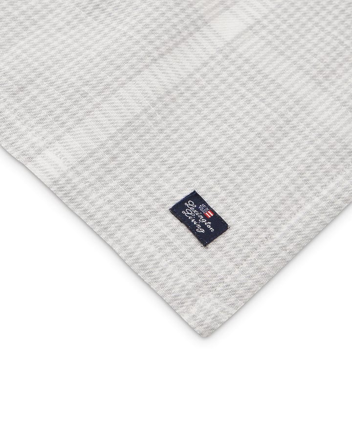 Pepita Check Cotton Linen kangaslautasliina 50x50 cm, White-light gray Lexington