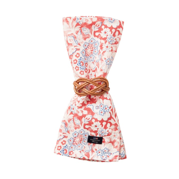 Printed Flowers Recycled Cotton kangasservetti 50x50 cm, Coral Lexington