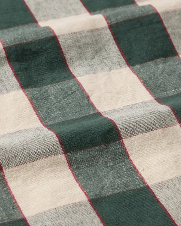 Ruudullinen pellava/puuvilla keittiöpyyhe 50x70 cm - Green–vaalea beige–punainen - Lexington