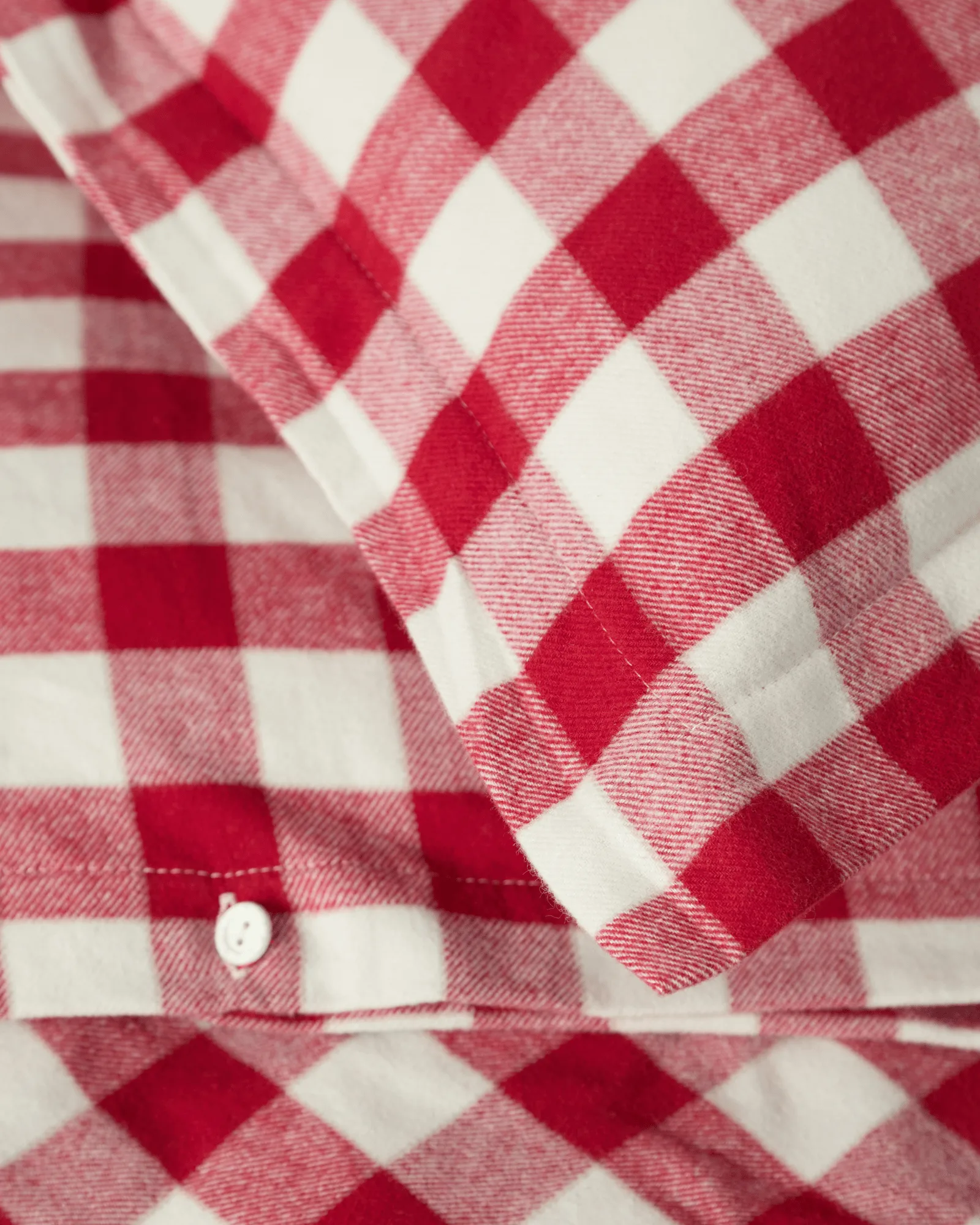 Ruudullinen puuvillaflanelli vuodevaatesetti, Red-light beige, 2 kpl 50x60 cm/220x220 cm Lexington