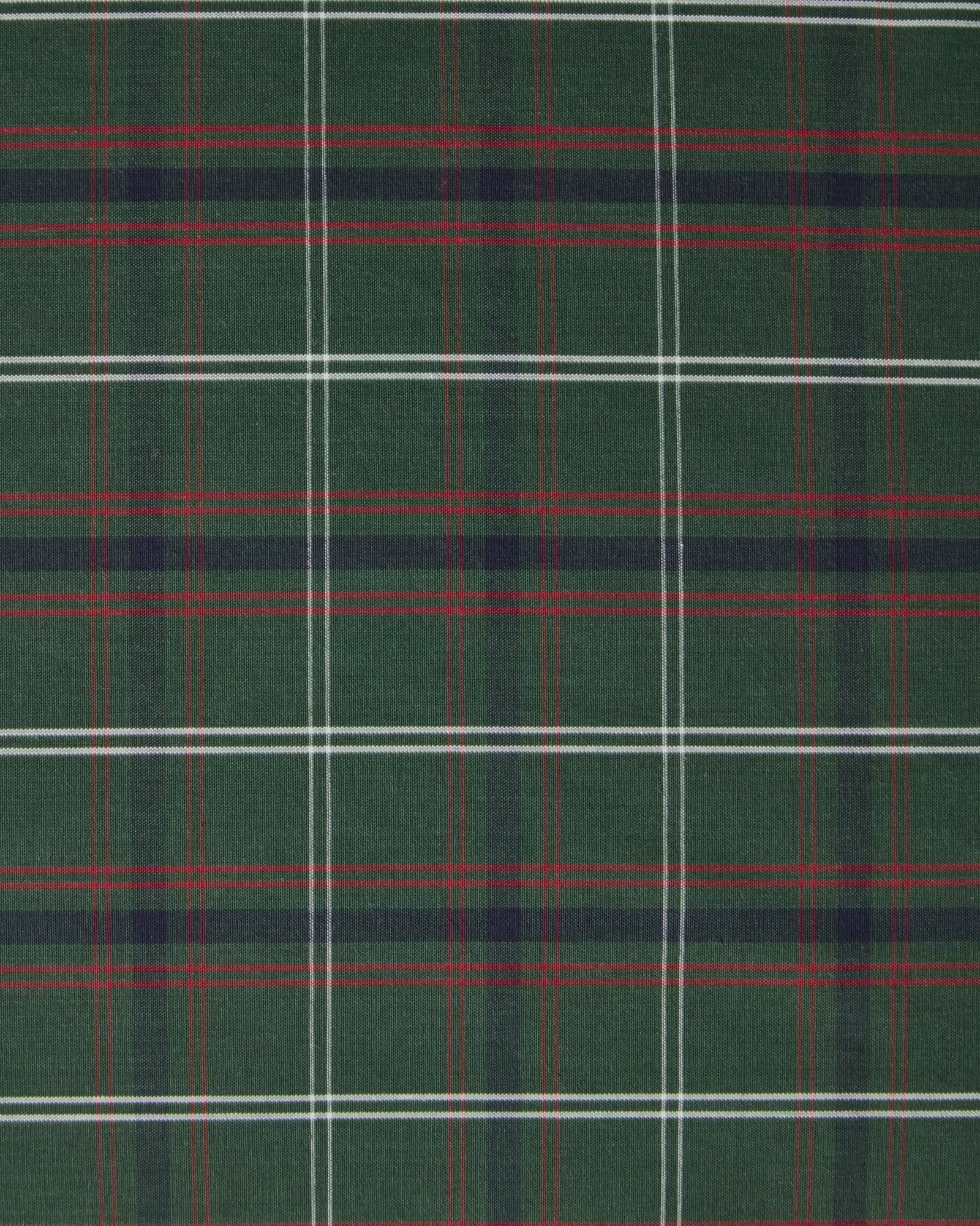 Ruudullinen puuvillapercale tyynyliina, Green-navy, 50x60 cm Lexington