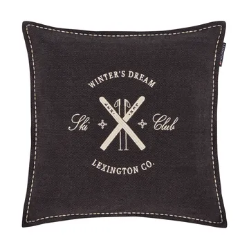 Ski Club luomupuuvillainen tyynynpäällinen - Navy–vaalea beige, 50x50 cm - Lexington