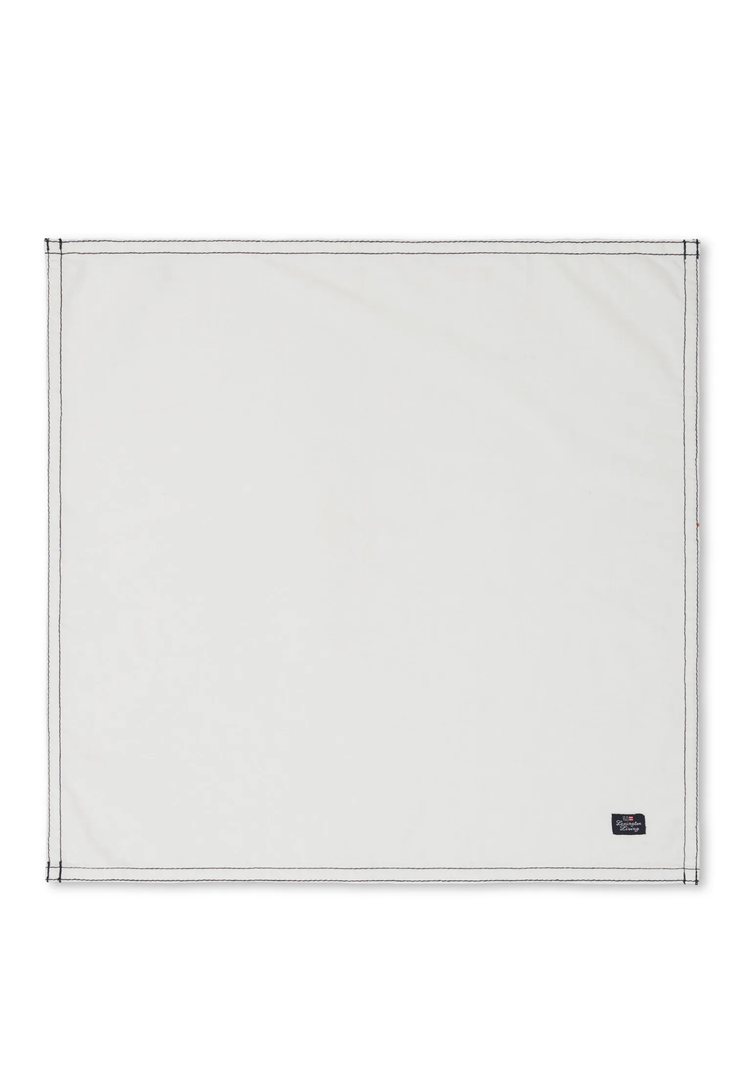 Solid Cotton servetti Kontrastisauma, Valkea Lexington