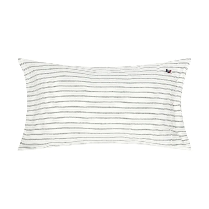 Stripe puuvillaflanellityynyliina - Valkovihreä-beige, 50x90 cm - Lexington