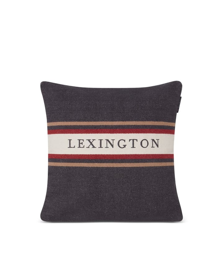 Striped Logo tyynynpäällinen 50x50 cm, Tummanharmaa multi Lexington