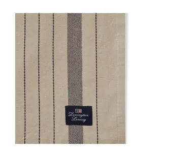 Striped Organic Cotton -pöytäliina 150x250 cm - Beige-dark gray - Lexington