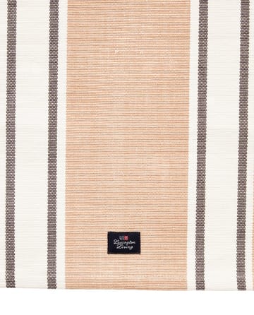 Striped Organic Cotton pöytäliina 50x250 cm - White-beige - Lexington