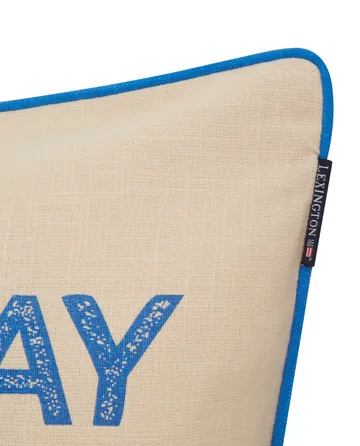 Sunday Funday Printed -tyynynpäällinen 50 x 50 cm - Beige-sininen-vaaleanpunainen - Lexington