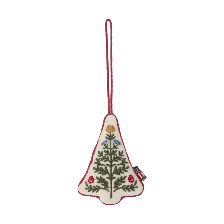Tree ekologinen samettipuuvilla joulukoriste - Monivärinen, 9x13x3 cm - Lexington
