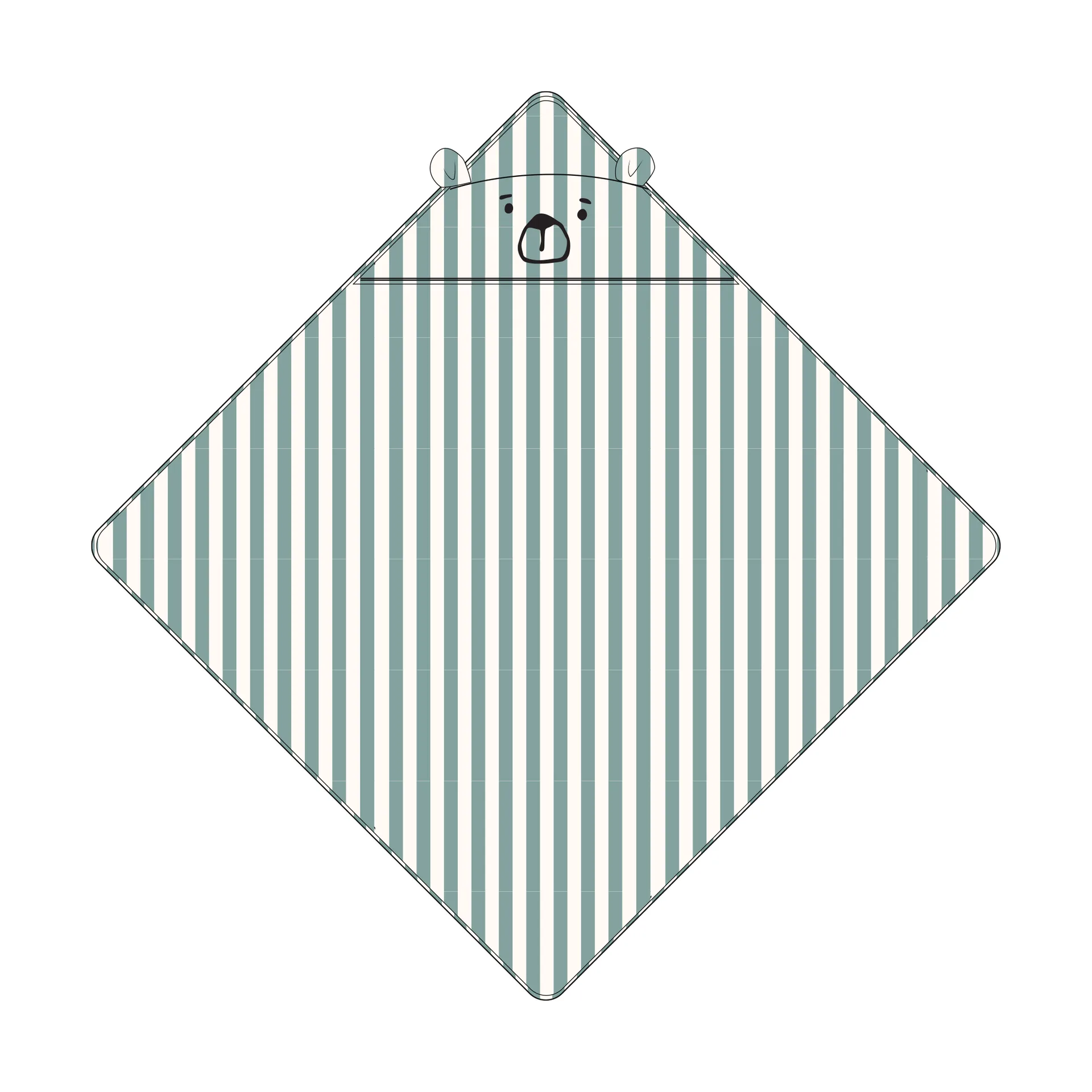 Albert huppupyyhe 70x70 cm, Peppermint-creme de la creme Liewood