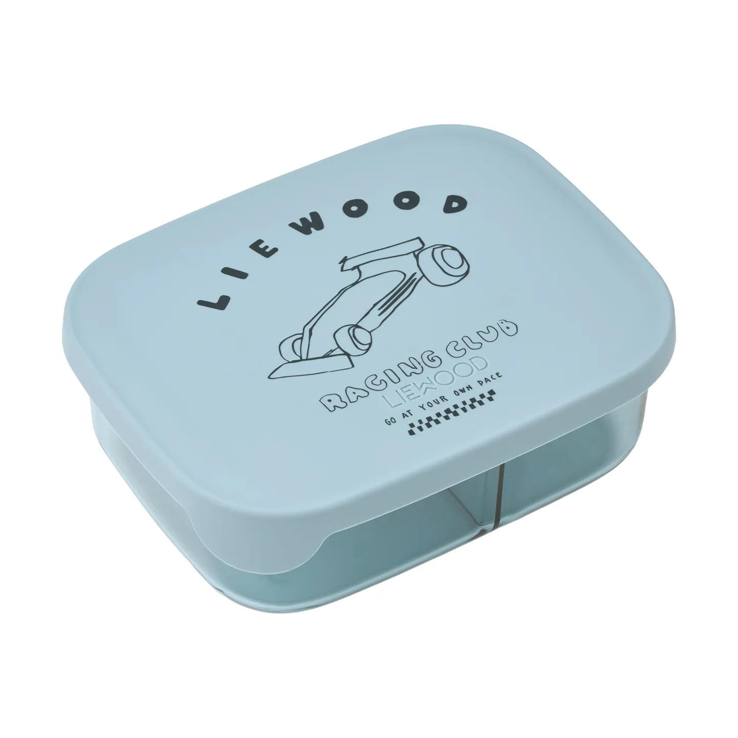 Arthur Tritan eväsrasia 13,5x17 cm, Race cars–Beach blue Liewood