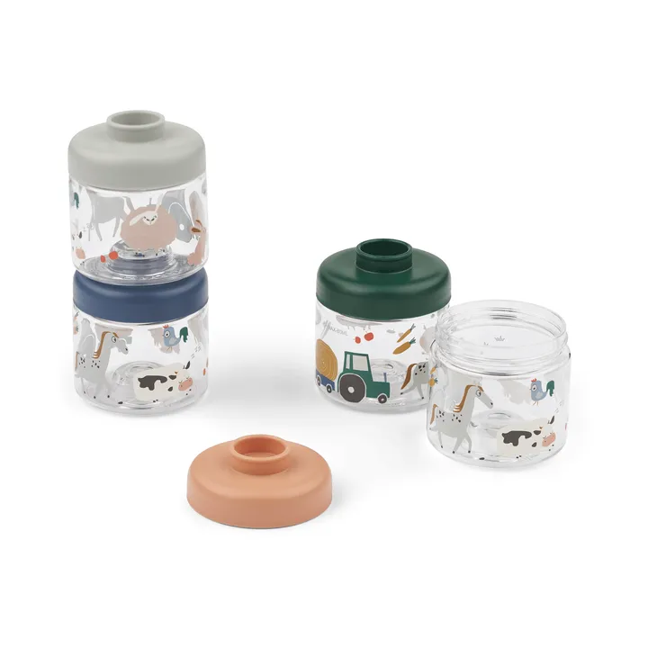 Dominique lastenruokapurkit 100 ml 4-pack - Farmlife-Sandy - Liewood
