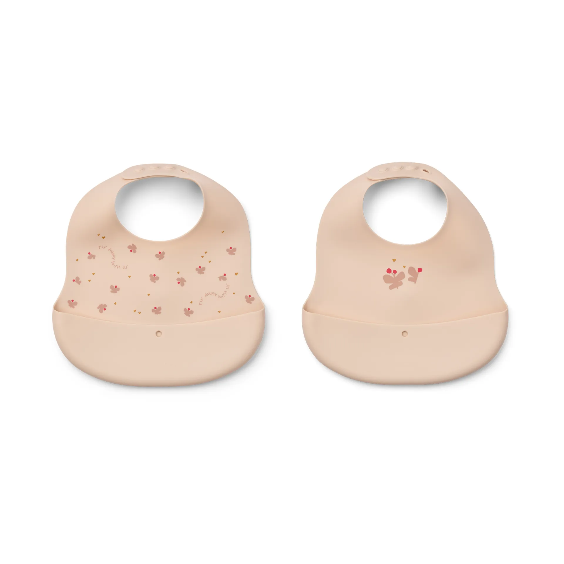 Ember painettu ruokalappu 2 osaa, Mini Butterfly-apple blossom Liewood