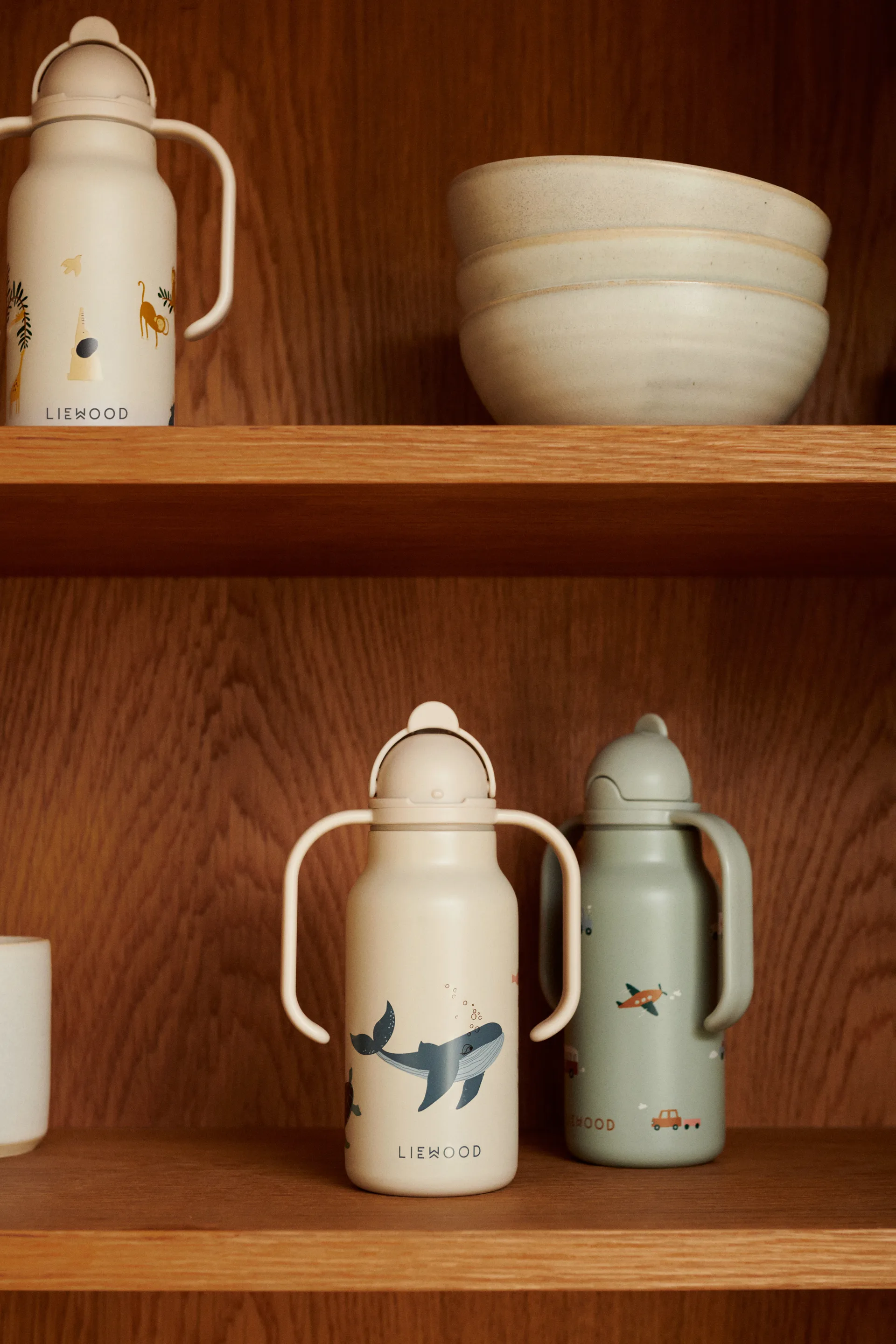 Falk vesipullo 35 cl, Vehicles-dove blue mix Liewood