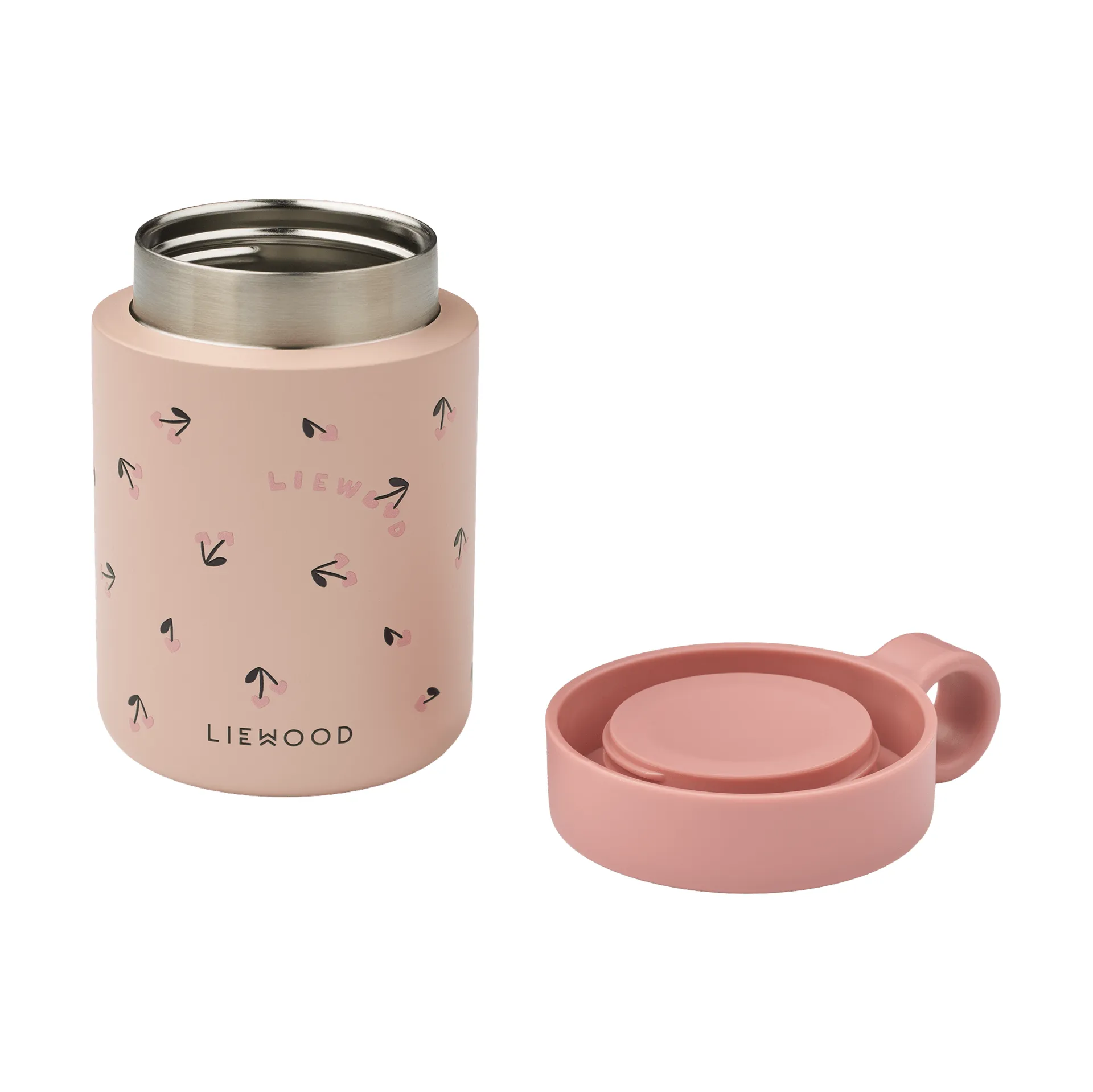 Kiani painettu termospullo, Mini cherry heart-rosey Liewood