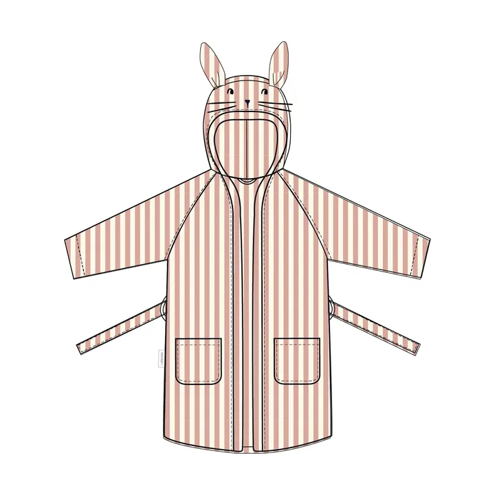 Lily kylpytakki coral blush creme de la creme stripe - 5–6 vuotta - Liewood