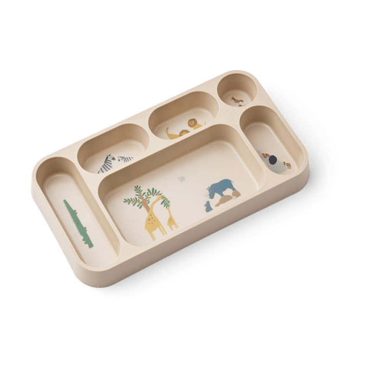 Mosu lautanen 6 lokeroa 17x30 cm - All together-Sandy - Liewood