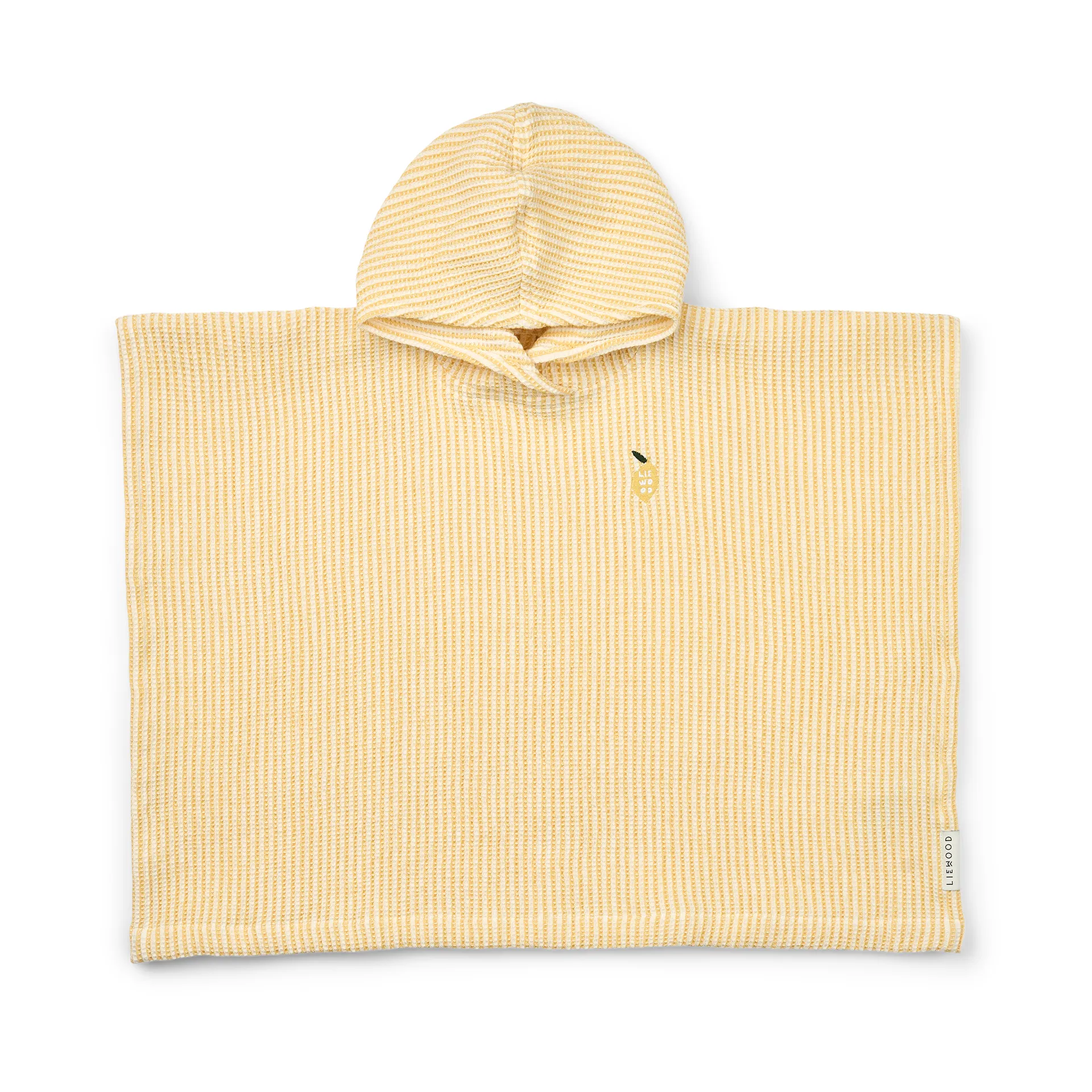 Paco kylpyponcho lemon yellow creme de la creme stripe, 5–6 vuotta Liewood
