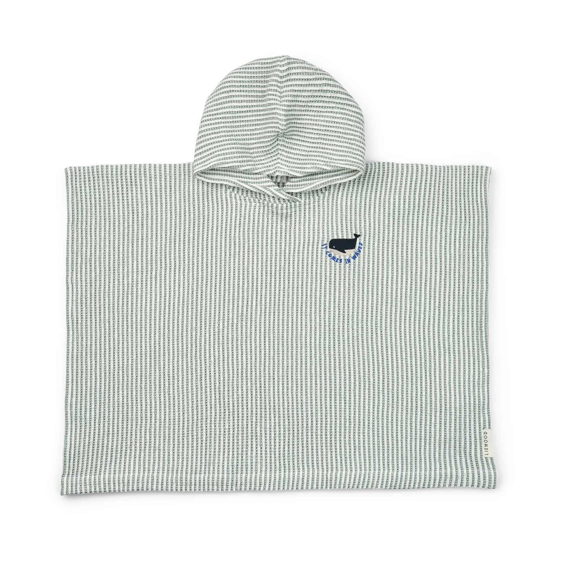 Paco kylpyponcho peppermint creme de la creme stripe, 7–8 vuotta Liewood