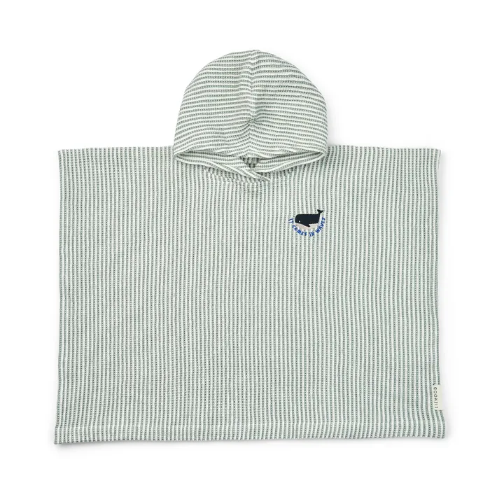 Paco kylpyponcho peppermint creme de la creme stripe - 7–8 vuotta - Liewood