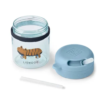 Pavia muki pillillä 28 cl - Fun-beach blue - Liewood