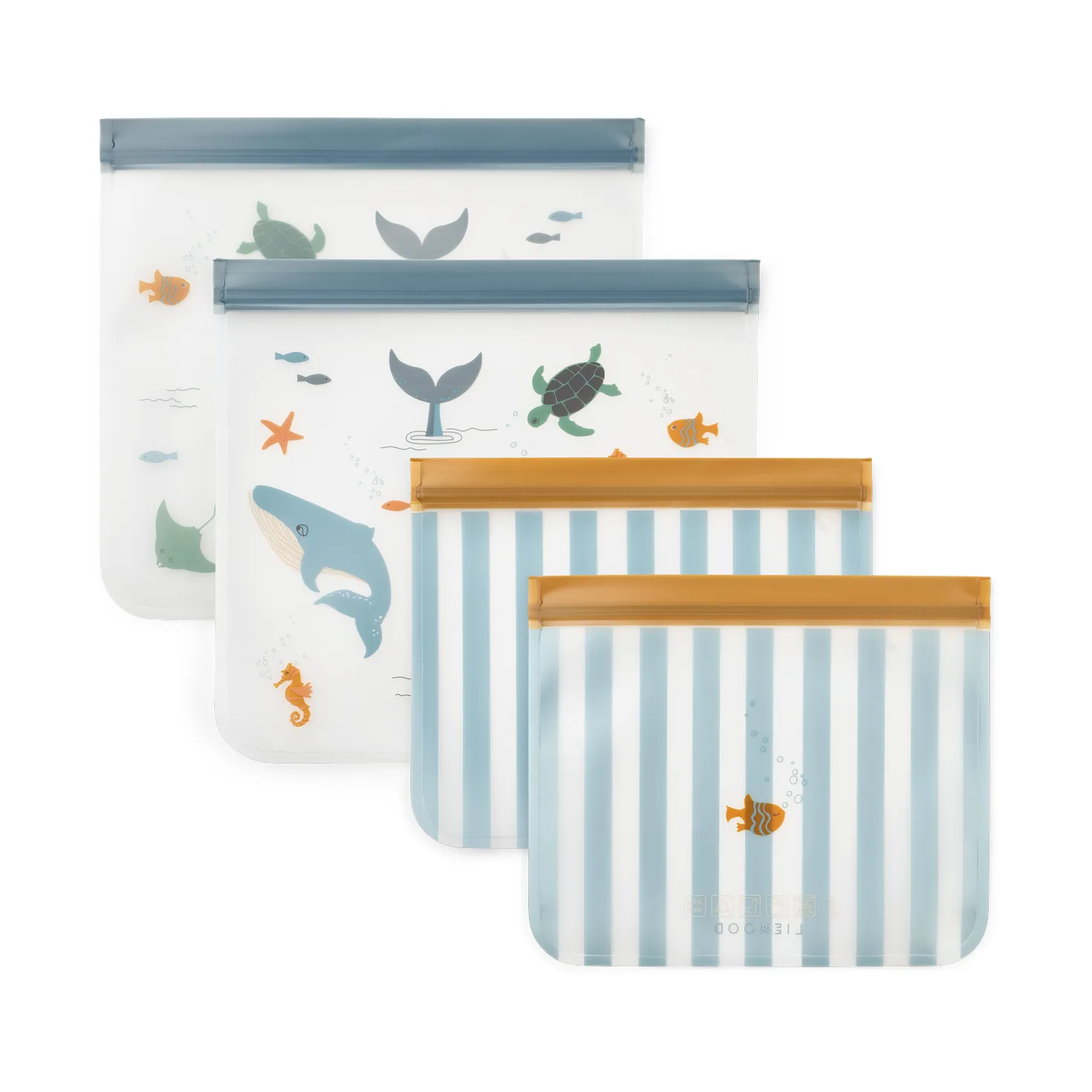 Rebus uudelleenkäytettävä pussi 4 osaa, Merieläin sandy Liewood