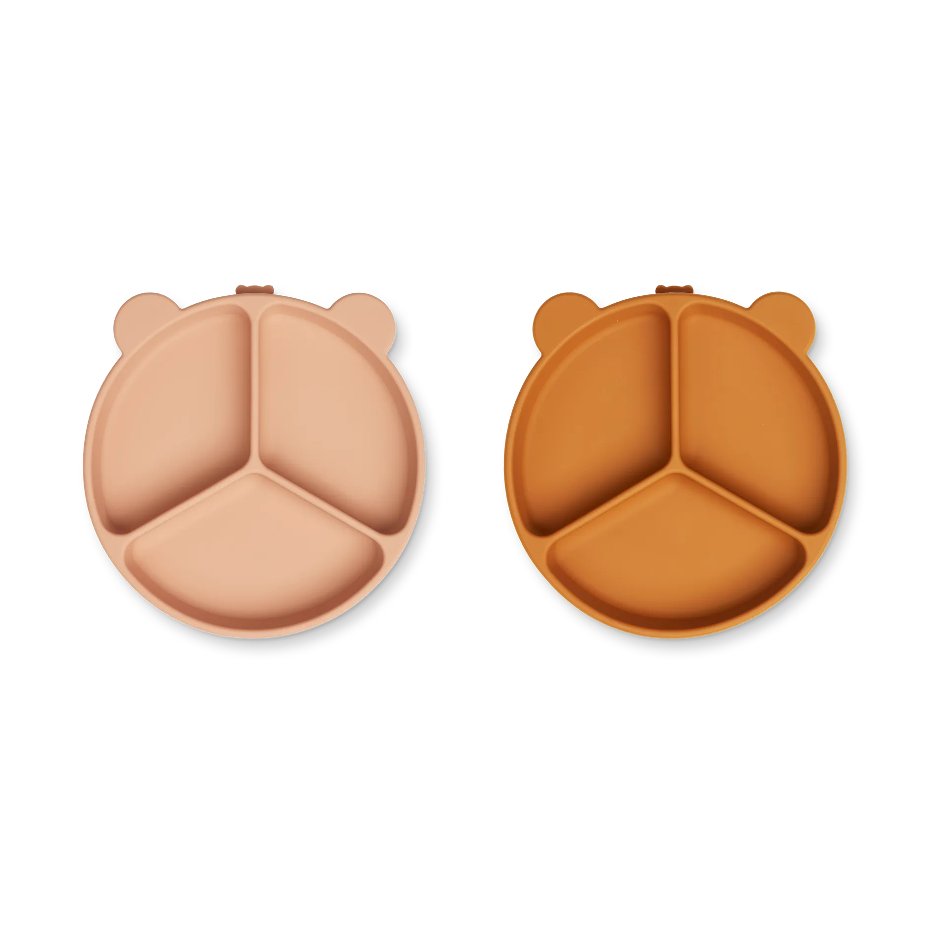Stacy jaettu lastenlautanen 2-pack, Mustard-tuscany rose mix Liewood