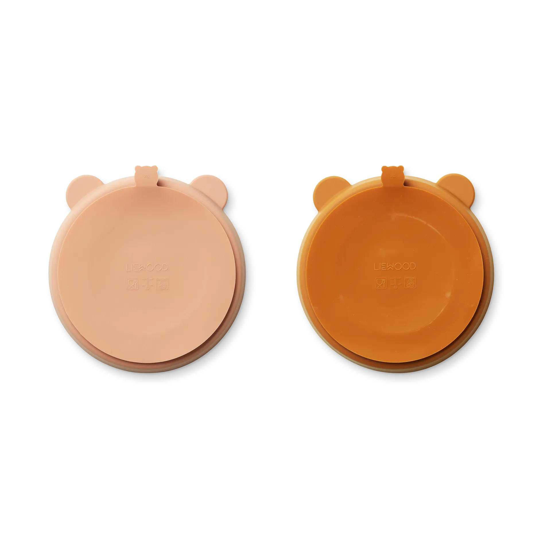 Stacy jaettu lastenlautanen 2-pack, Mustard-tuscany rose mix Liewood