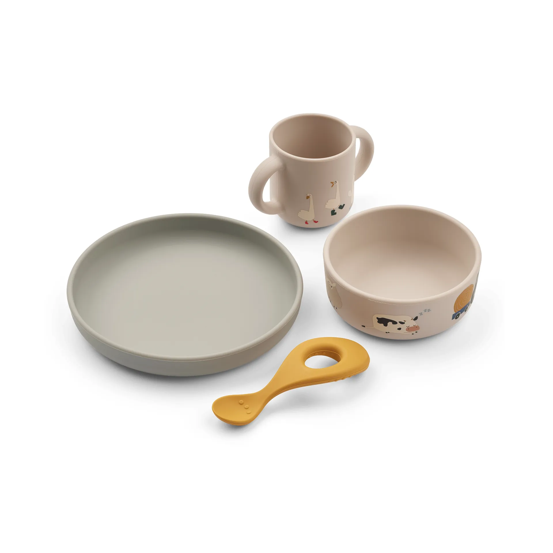Liewood Vivi painettu astiasto 4 osaa Farmlife-Sandy | Alk. 42,00 €