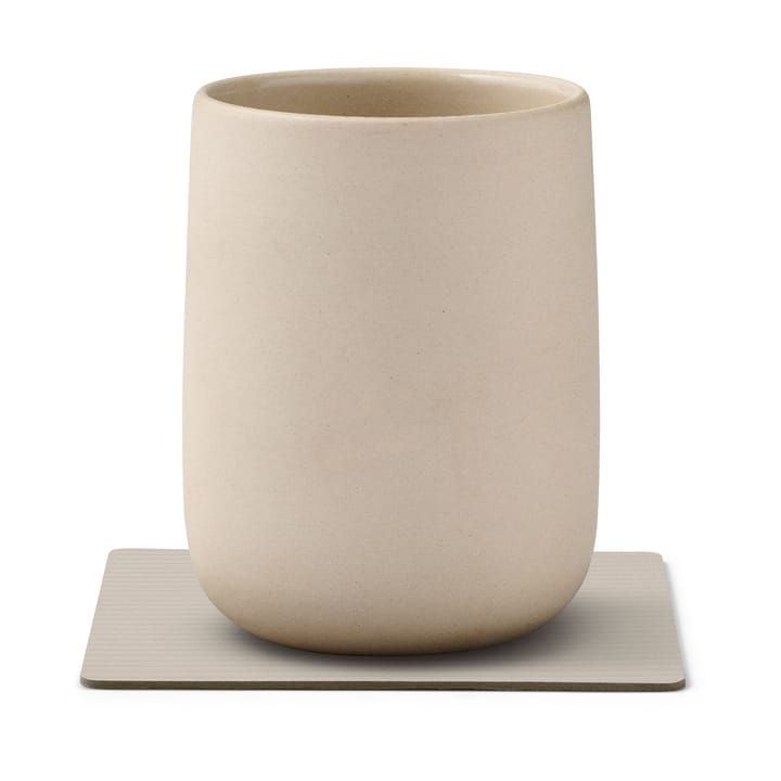 Corduroy lasinalunen square., Oyster White LIND DNA