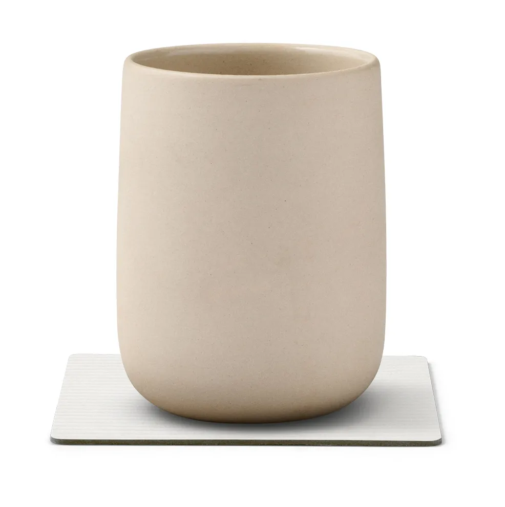 Corduroy lasinalunen square., Puhdas valkoinen LIND DNA