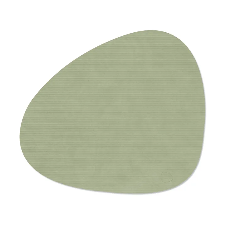Corduroy pöytätabletti curve L - Olive Green, 44x37 cm - LIND DNA
