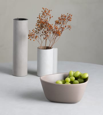 Curve Stoneware kulho M 20x22 cm - Warm grey - LIND DNA