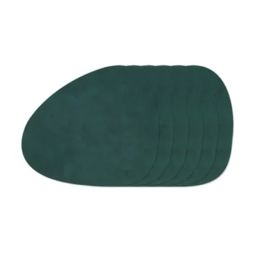 Nupo Curve pöytätablettisetti - Dark Green, 6 kpl, 44x37 cm - LIND DNA