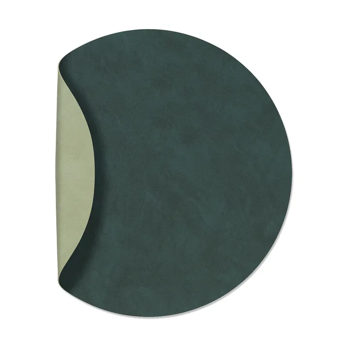 Nupo pöytätabletti circle kaksipuolinen XL 1 kpl - Dark green-olive green, Ø40 cm - LIND DNA