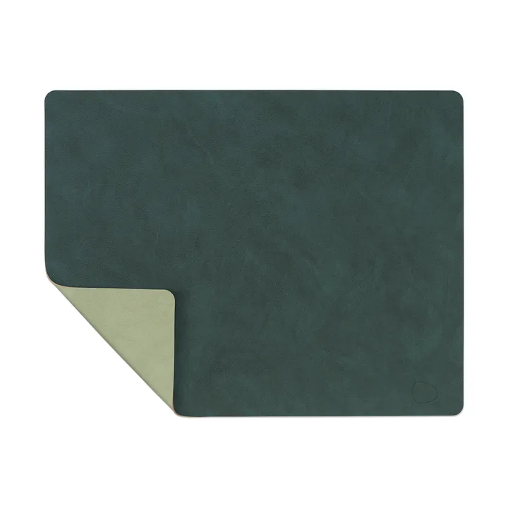 Nupo pöytätabletti kaksipuolinen square L 1 kpl - Dark green-olive green, 45x37 cm - LIND DNA