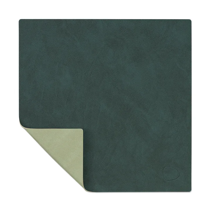 Nupo pöytätabletti square kaksipuolinen S 1 kpl - Dark green-olive green, 28x28 cm - LIND DNA