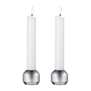Silhouette kynttilänjalka 34 2-pakkaus - Chrome - LIND DNA