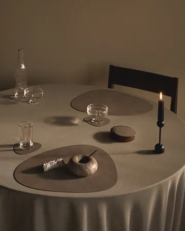 Wood Box säilytys lasinalusille - Savutammi, ympyrä, S - LIND DNA