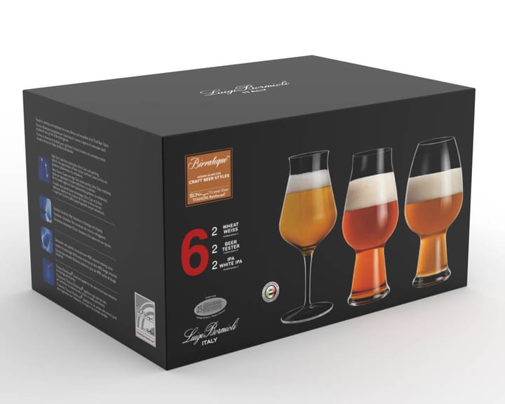Birrateque Olutlasit-setti 3x2-pakkaus - 78 cl - Luigi Bormioli