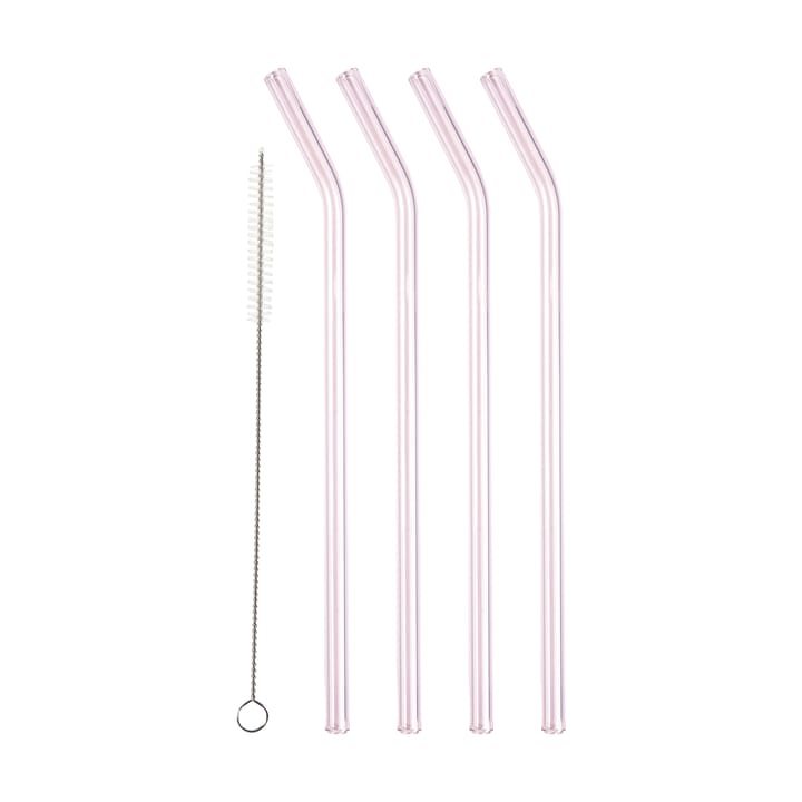 Lyngby Glas pillit 21,5 cm 4 kpl  - Vaaleanpunainen - Lyngby Glas