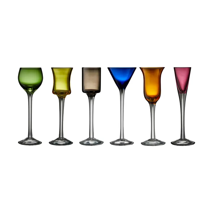 Lyngby Glas snapsilasi 2,5-5 cl 6 kpl - Mix - Lyngby Glas