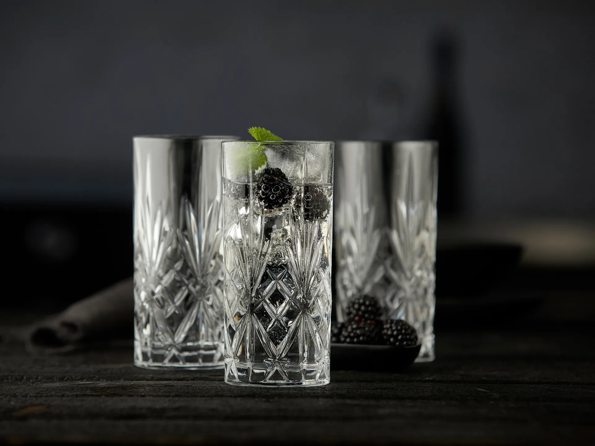 Melodia highball-lasi 36 cl 6-pakkaus, Kristalli Lyngby Glas
