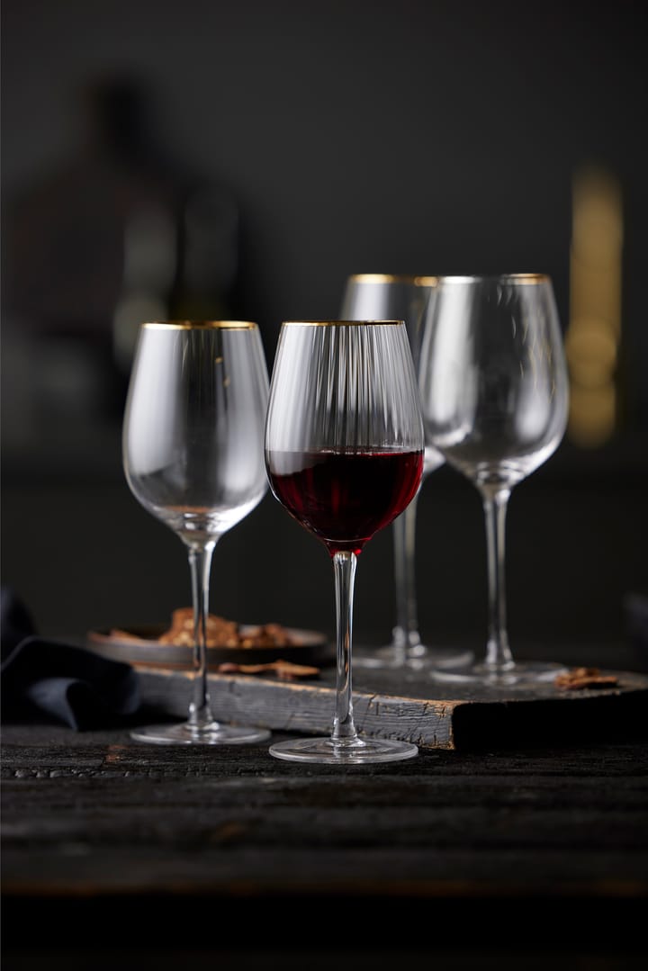 Palermo Gold -punaviinilasi 40 cl 4-pakkaus, Kirkas-kulta Lyngby Glas