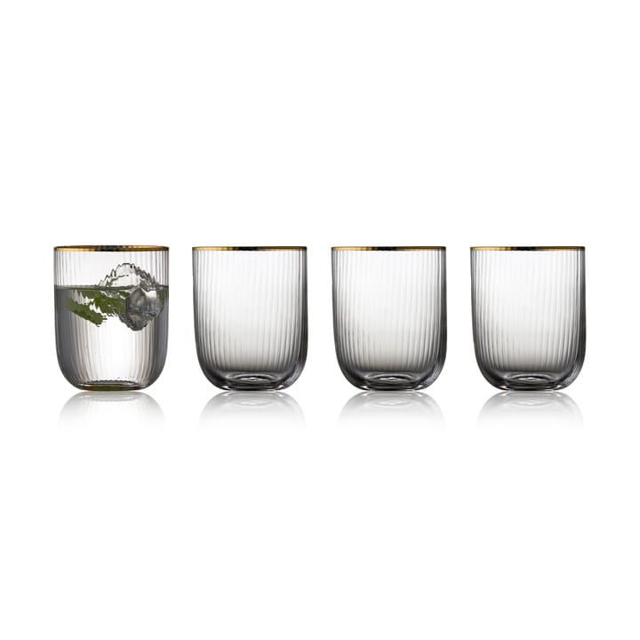 Palermo Gold tumbler-lasi 35 cl 4-pakkaus - Kirkas-kulta - Lyngby Glas