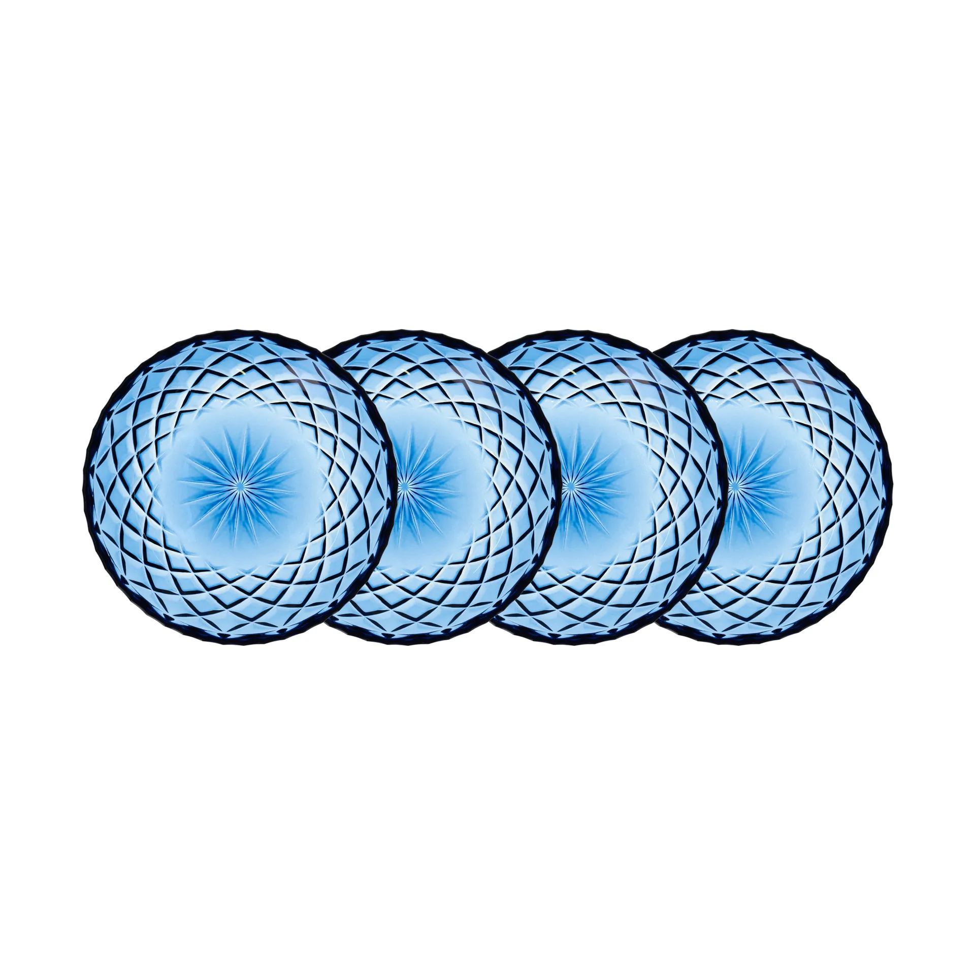 Sorrento leipälautanen Ø 16 cm 4-pakkaus, Sininen Lyngby Glas