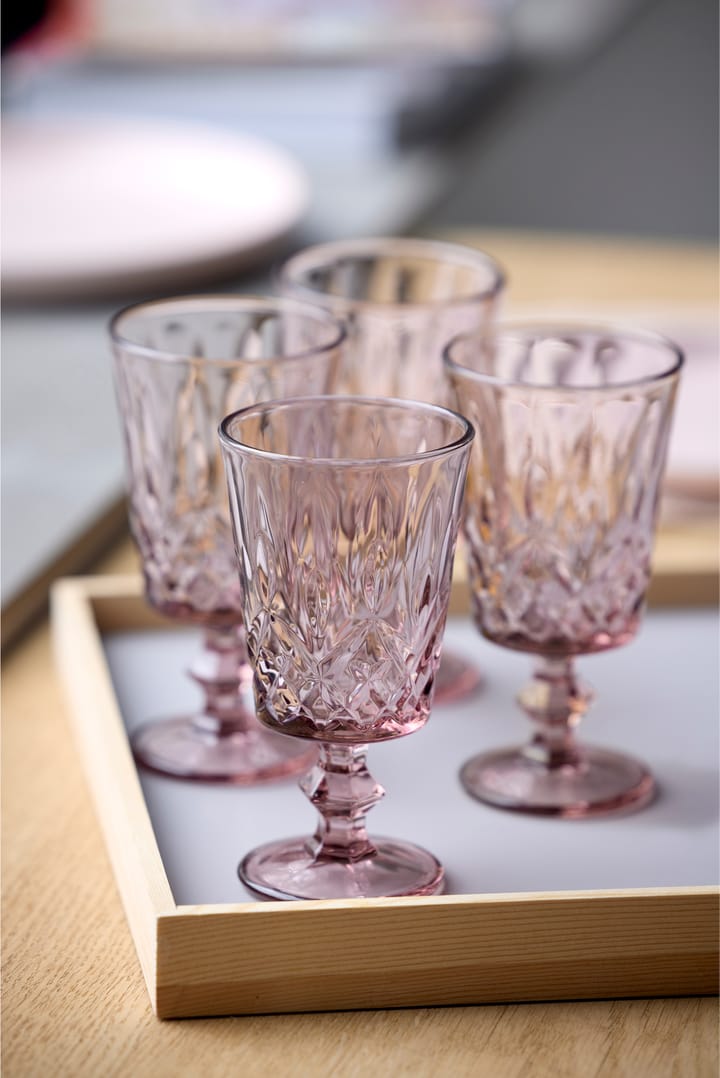 Sorrento viinilasi 29 cl 4-pakkaus, Pink Lyngby Glas